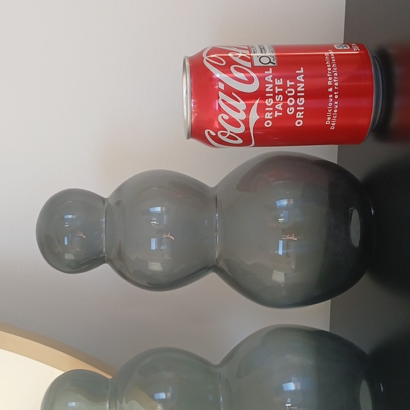 NWT Urban Barn Glass Snowmen Set Of 2 - Picture 3 of 3